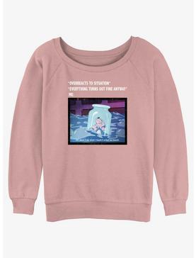 Disney Alice In Wonderland Anxiety Meme Girls Slouchy Sweatshirt, , hi-res