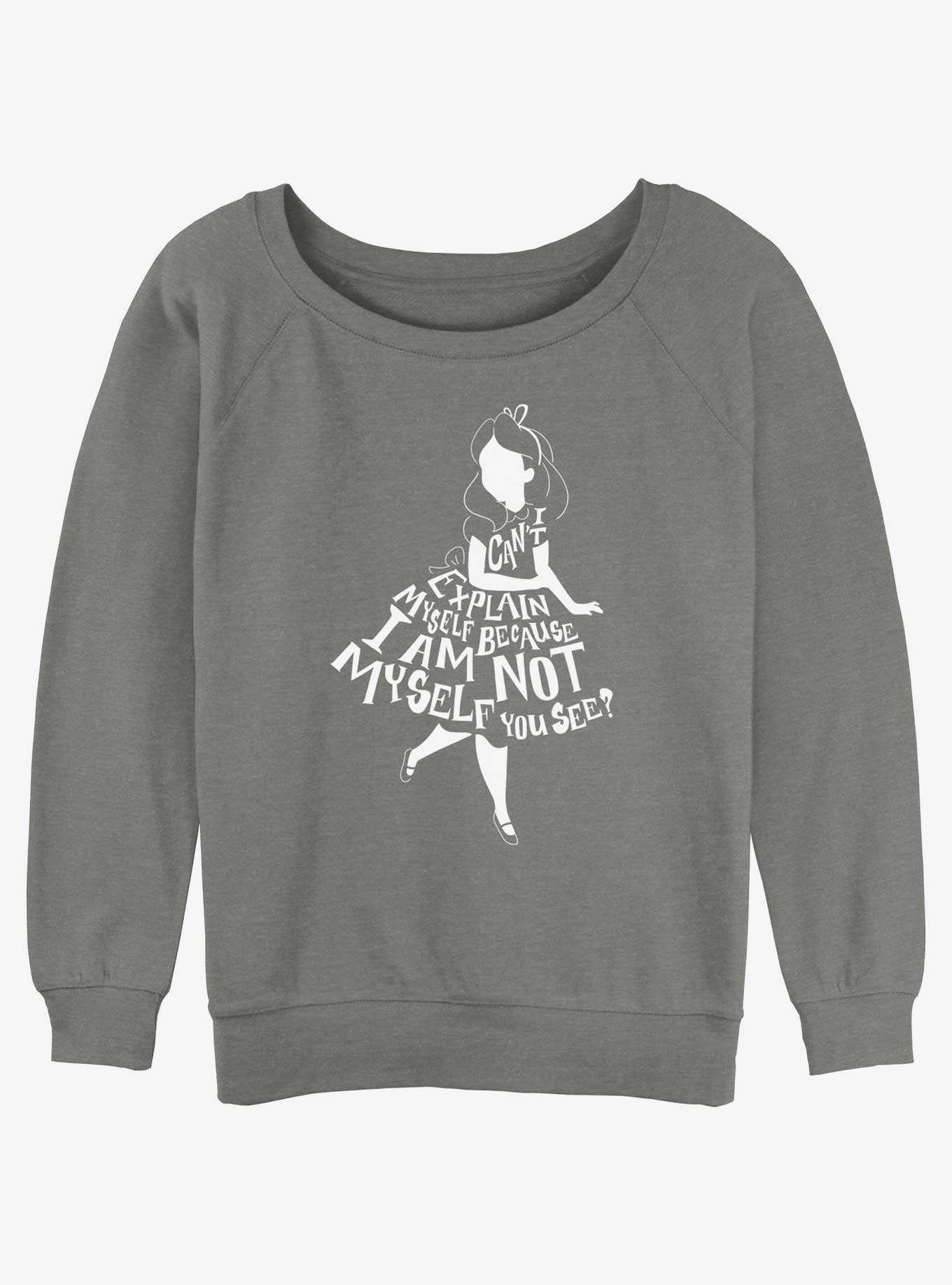 Disney Alice In Wonderland Not Alice Girls Slouchy Sweatshirt, , hi-res
