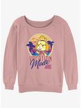 Nintendo Animal Crossing Vacation Mode Isabelle Girls Slouchy Sweatshirt, DESERTPNK, hi-res