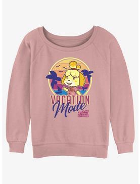 Nintendo Animal Crossing Vacation Mode Isabelle Girls Slouchy Sweatshirt, , hi-res