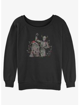 Star Wars Holiday Droids R2-D2 and C-3PO Girls Slouchy Sweatshirt, , hi-res