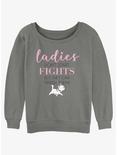 Disney The Aristocats Ladies Finish Fights Girls Slouchy Sweatshirt, GRAY HTR, hi-res