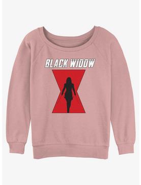 Marvel Black Widow Logo Girls Slouchy Sweatshirt, , hi-res