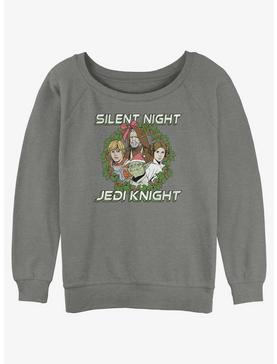 Star Wars Silent Night Jedi Knight Christmas Wreath Girls Slouchy Sweatshirt, , hi-res