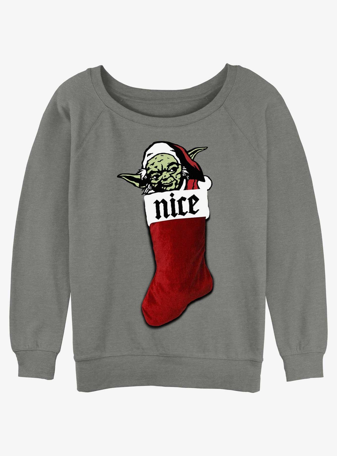 Star Wars Yoda Stocking Girls Slouchy Sweatshirt, , hi-res