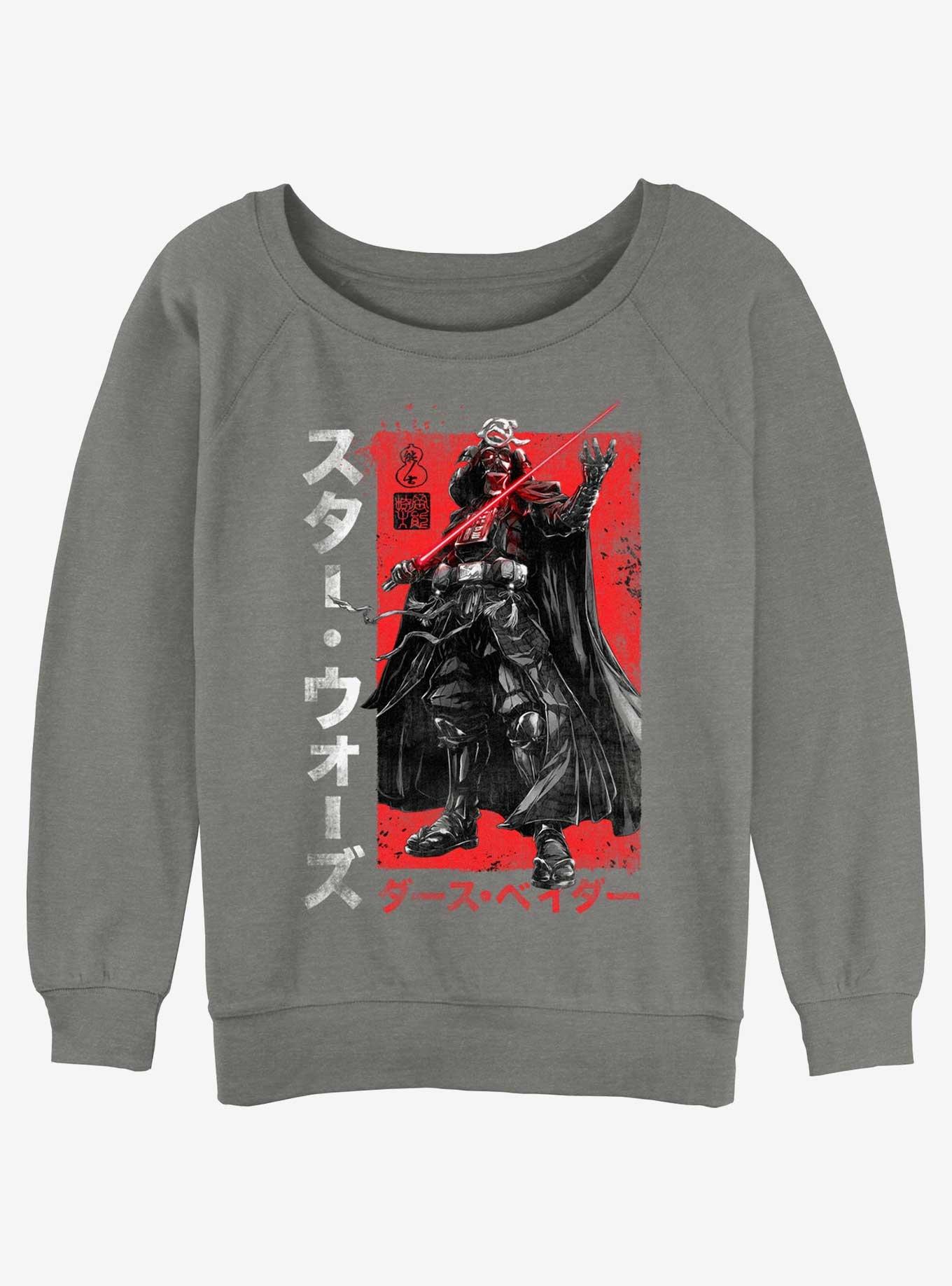 Star Wars Visions Samurai Girls Slouchy Sweatshirt, GRAY HTR, hi-res