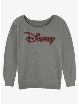 Disney Holiday Logo Girls Slouchy Sweatshirt, , hi-res