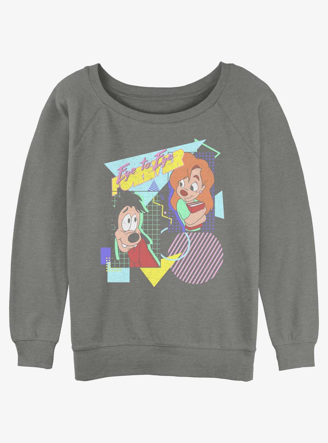 Disney Goofy Eye To Eye 80's Girls Slouchy Sweatshirt, , hi-res