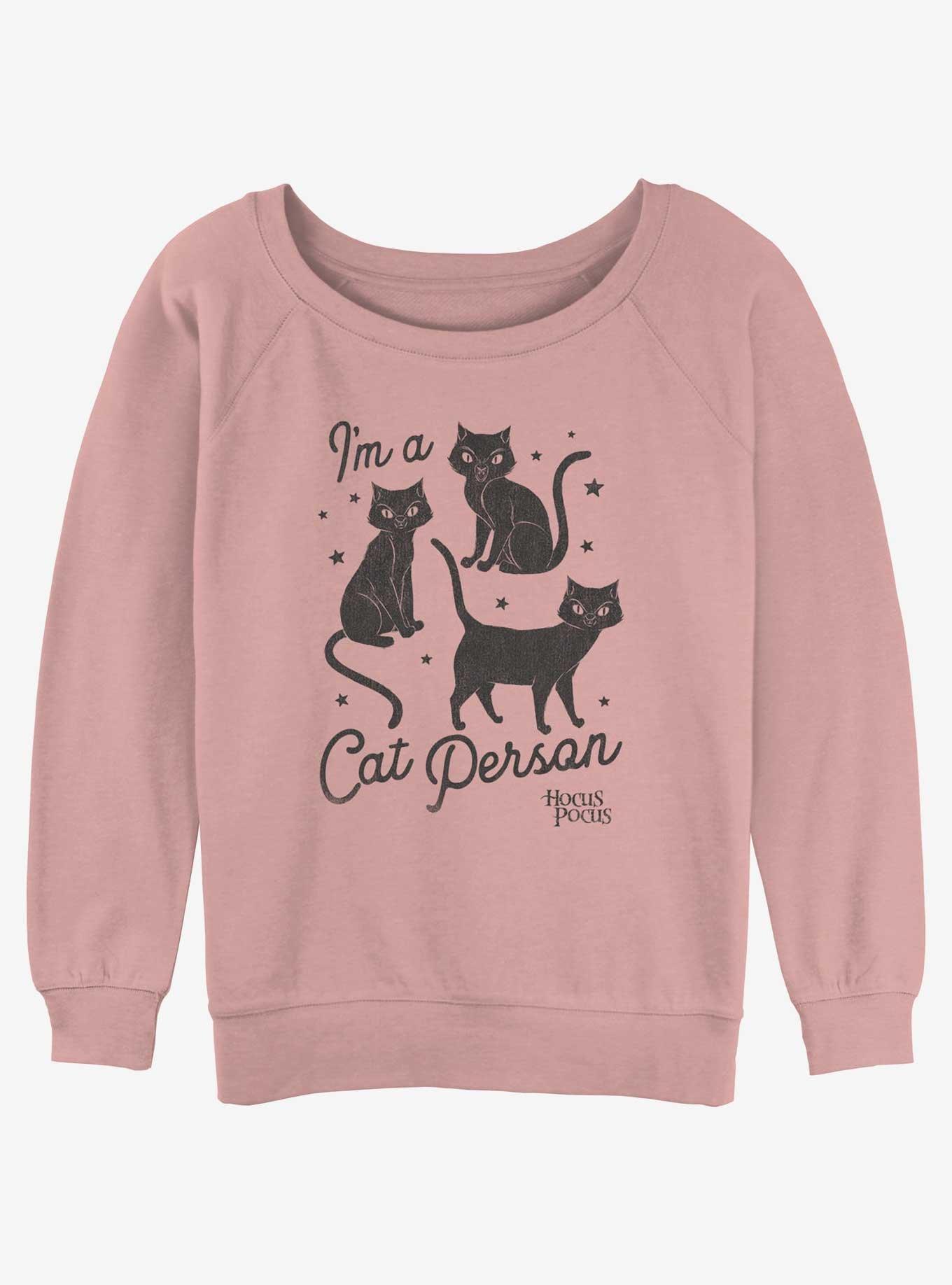 Disney Hocus Pocus Binx Cat Person Girls Slouchy Sweatshirt