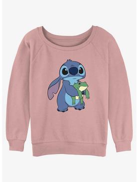 Disney Lilo & Stitch Froggie Girls Slouchy Sweatshirt, , hi-res