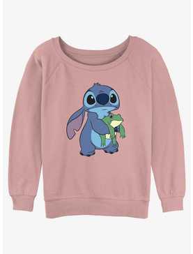 Disney Lilo & Stitch Froggie Girls Slouchy Sweatshirt, , hi-res