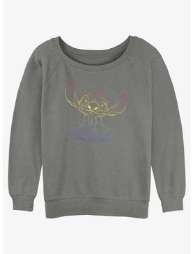 Disney Lilo & Stitch Pride Stitch Girls Slouchy Sweatshirt, , hi-res