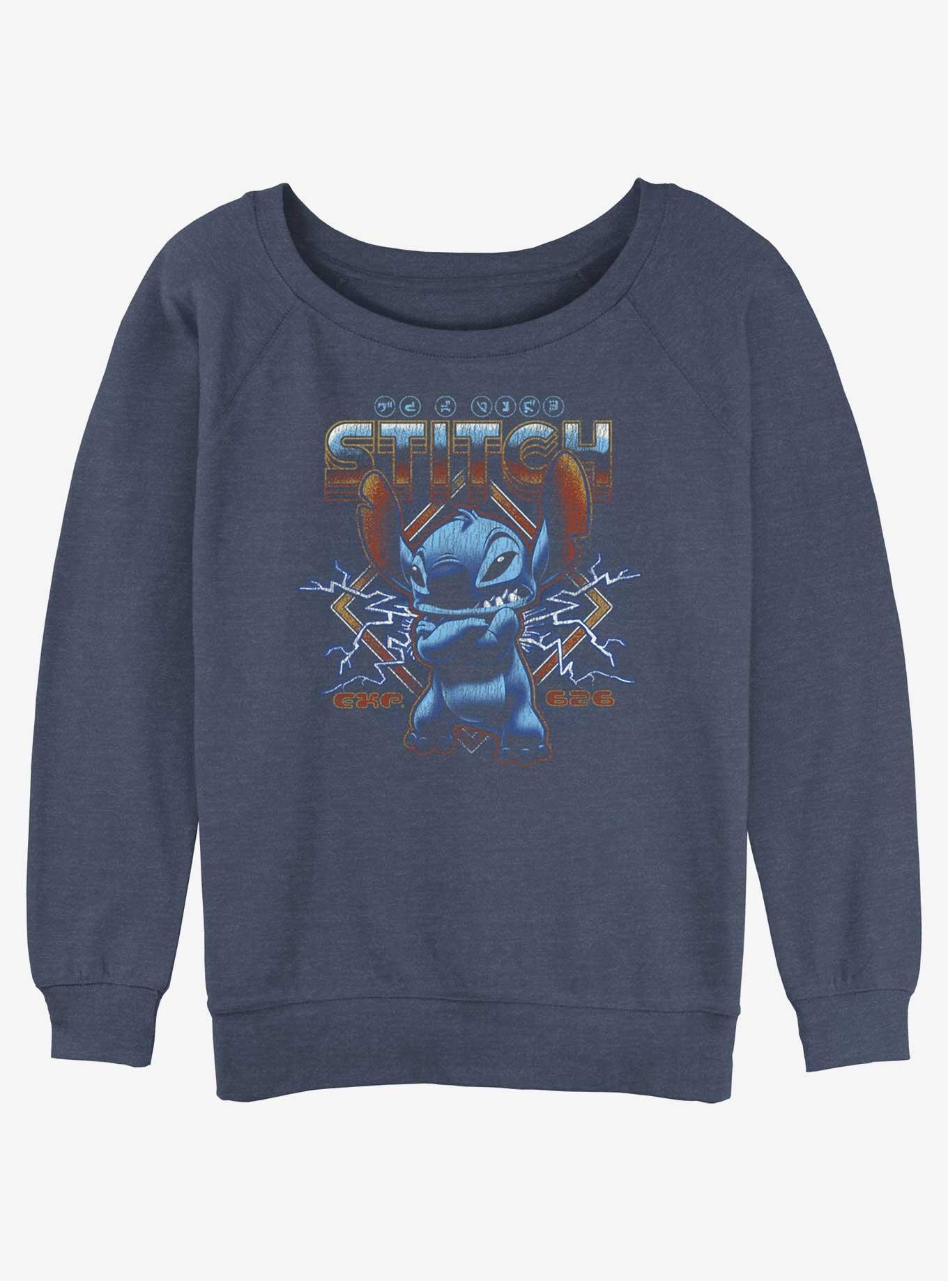 Disney Lilo & Stitch Rocker Stitch Girls Slouchy Sweatshirt, , hi-res