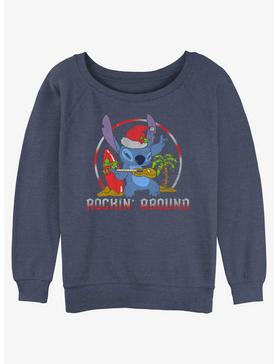 Disney Lilo & Stitch Rockin' Around Girls Slouchy Sweatshirt, , hi-res
