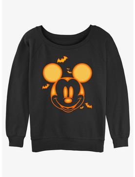 Disney Mickey Mouse Halloween Head Girls Slouchy Sweatshirt, , hi-res