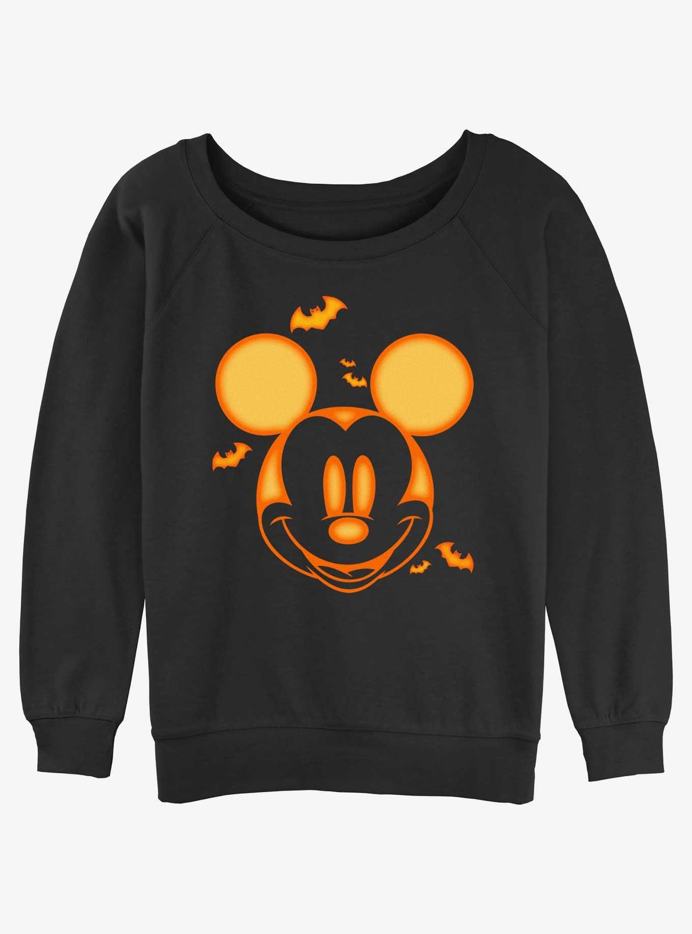 Disney Mickey Mouse Halloween Head Girls Slouchy Sweatshirt, , hi-res