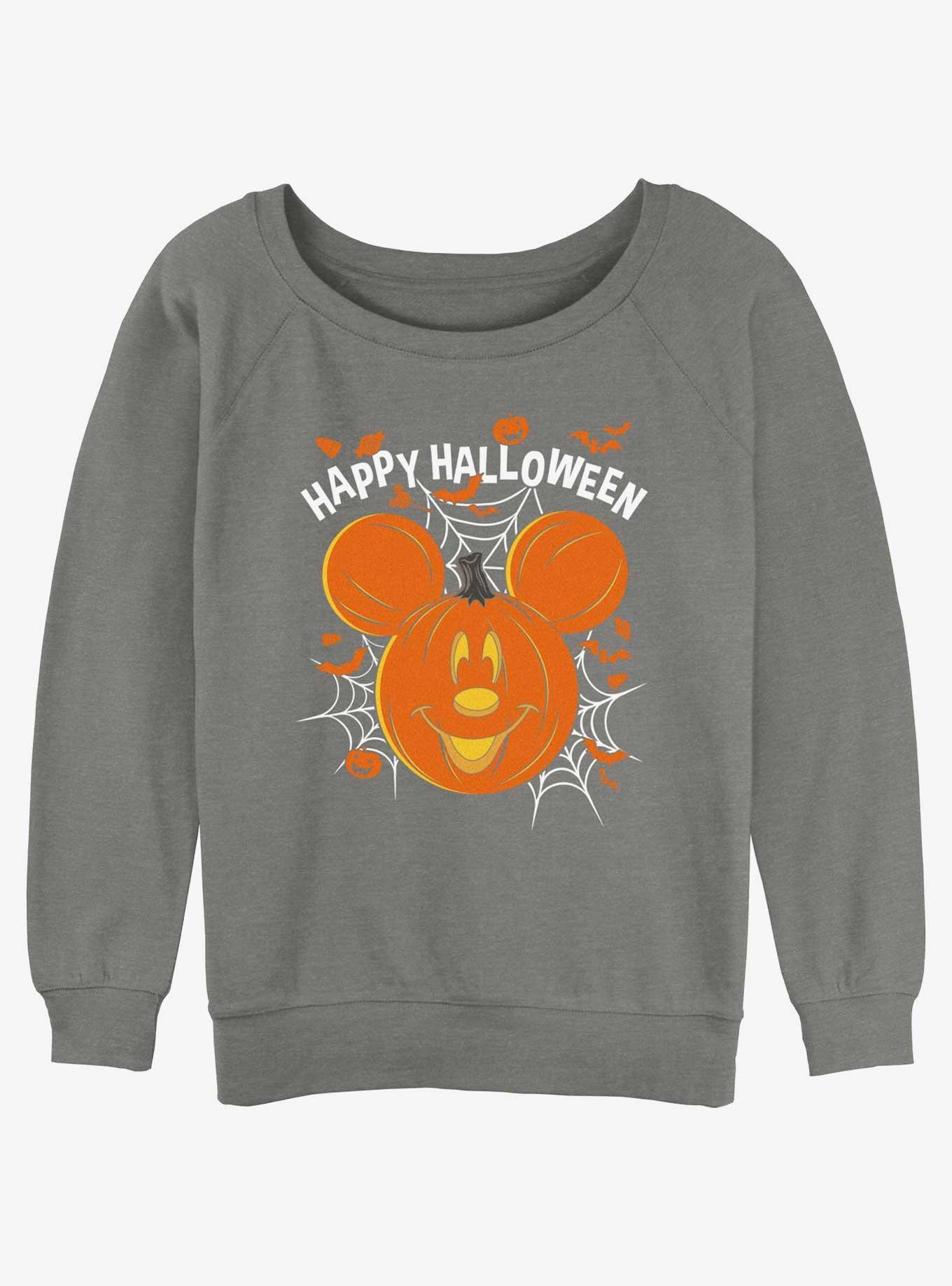 Disney Mickey Mouse Jack O' Lantern Girls Slouchy Sweatshirt, , hi-res