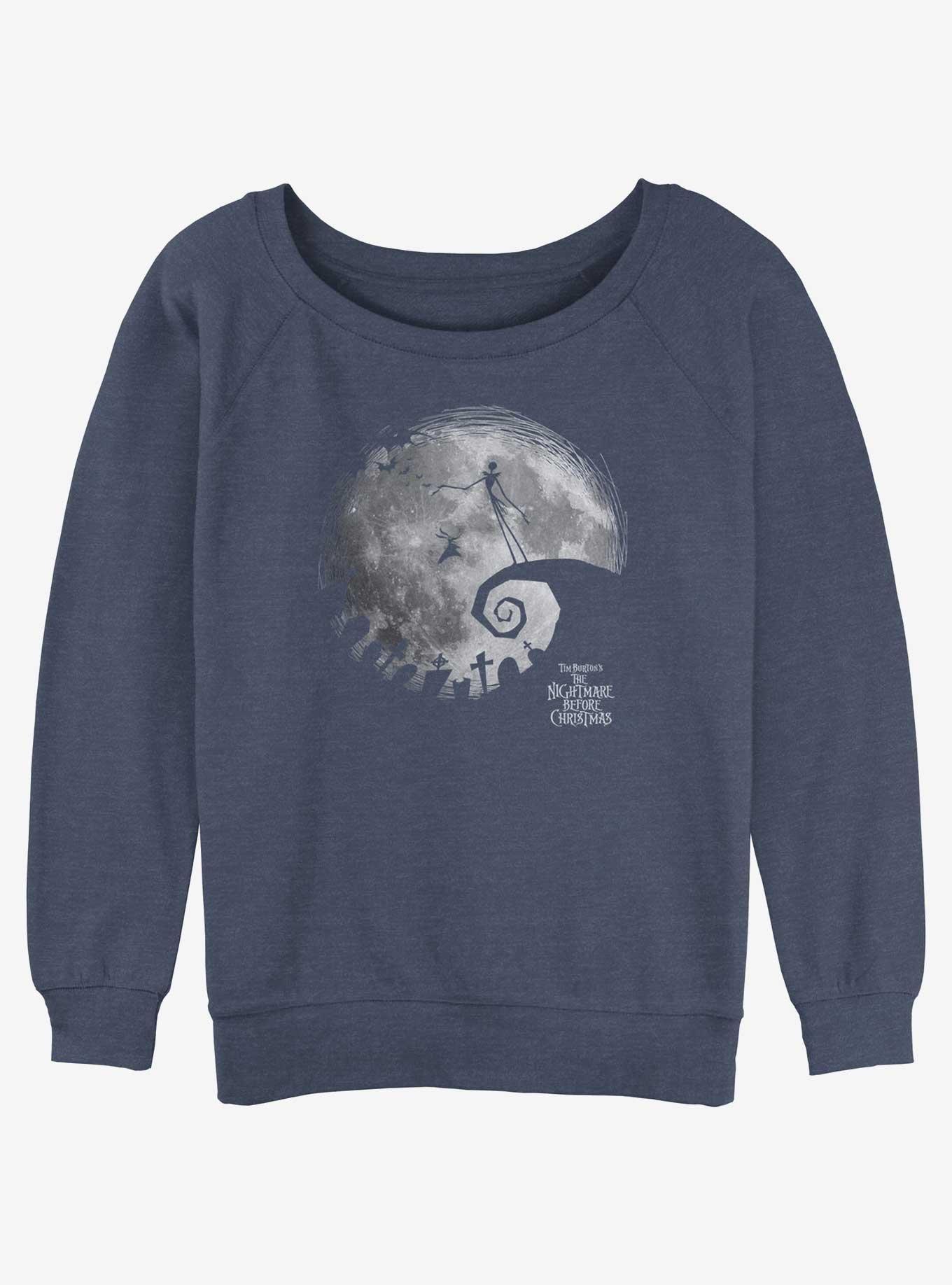 The Nightmare Before Christmas Jack Skellington Night Moon Girls Slouchy Sweatshirt, , hi-res
