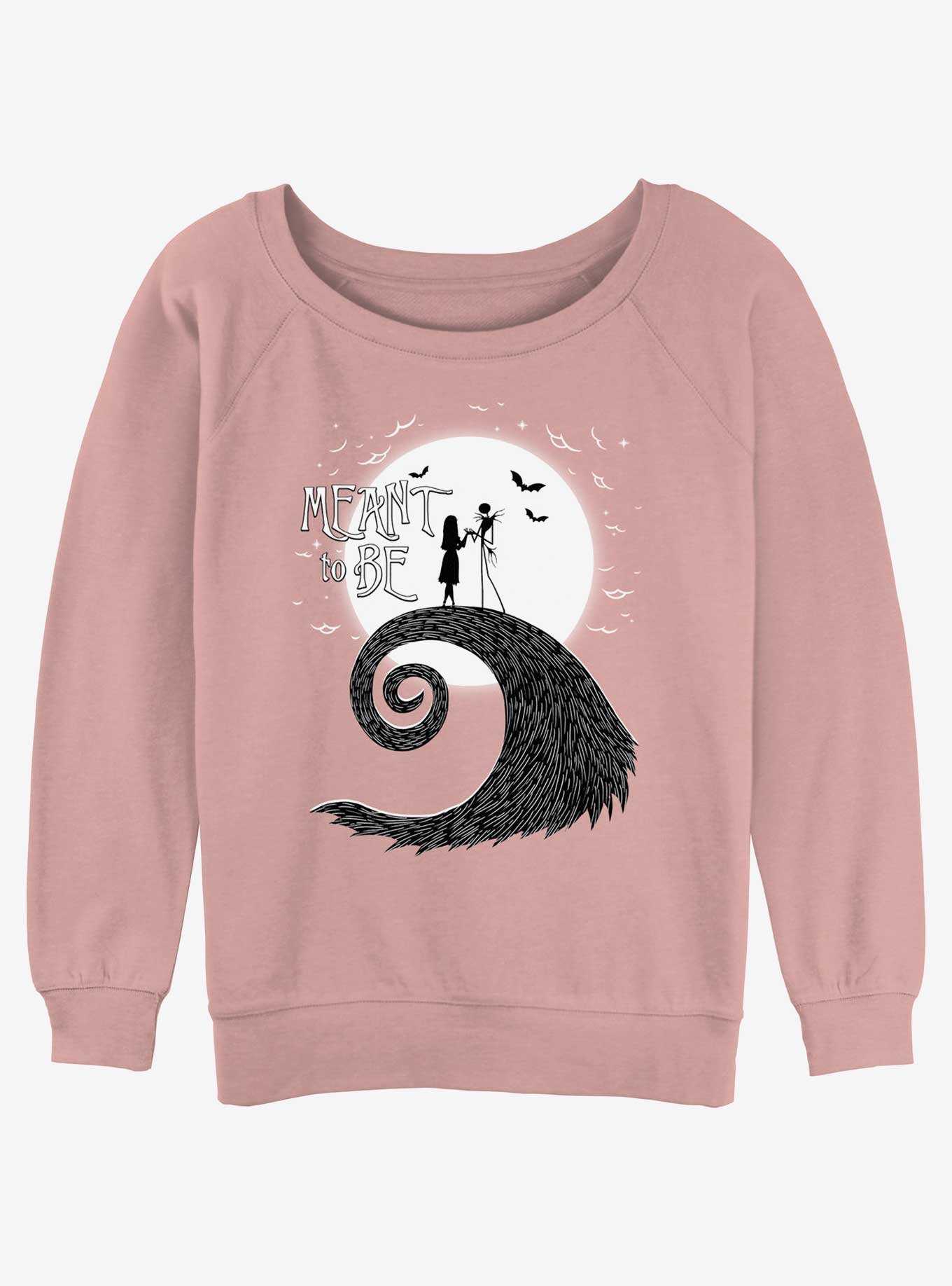 Disney The Nightmare Before Christmas Meant To Be Jack and Sally Girls Slouchy Sweatshirt, , hi-res