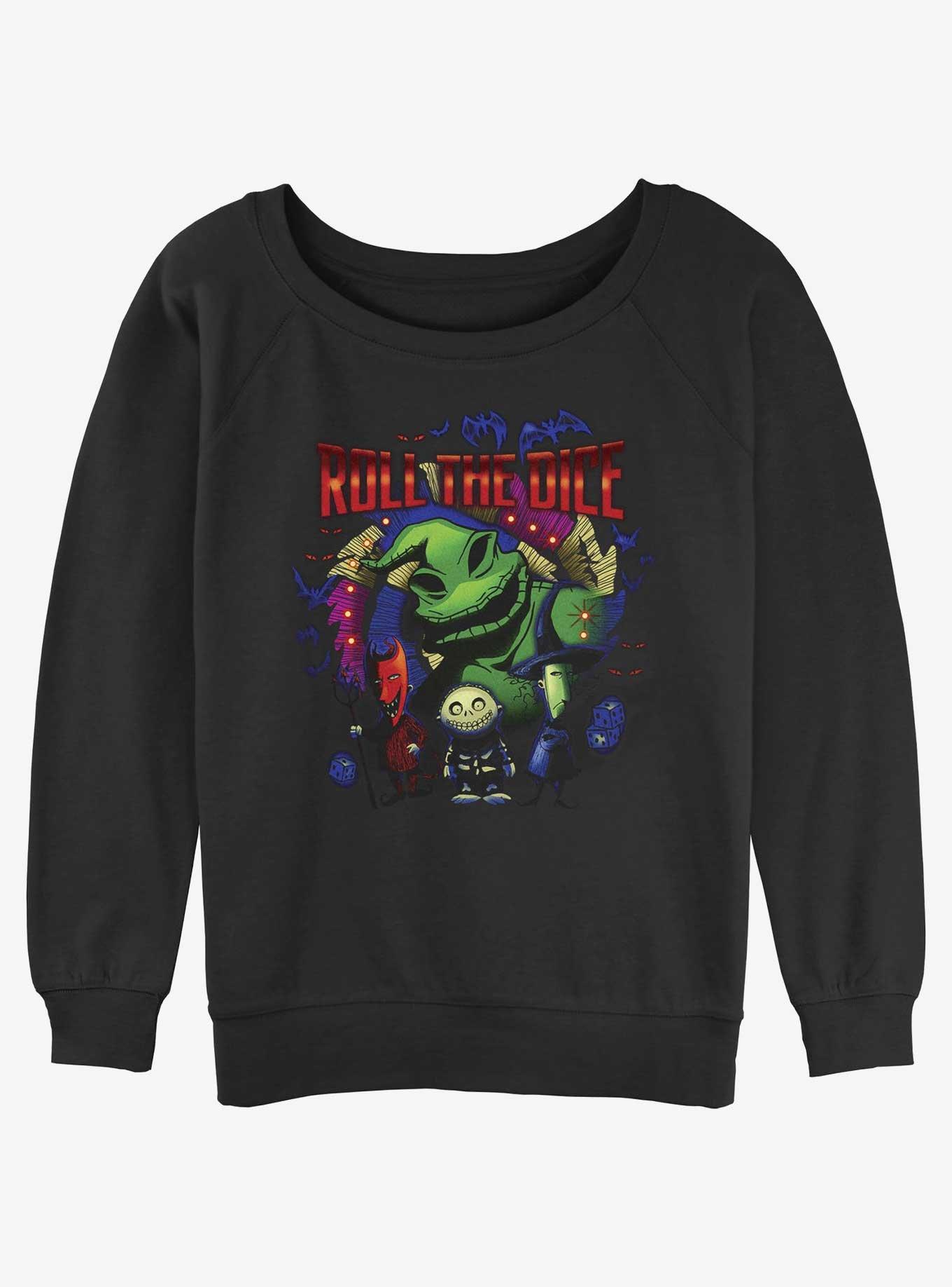 The Nightmare Before Christmas Oogie Dice Girls Slouchy Sweatshirt, BLACK, hi-res