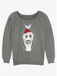 Disney The Nightmare Before Christmas Santa Jack Girls Slouchy Sweatshirt, GRAY HTR, hi-res