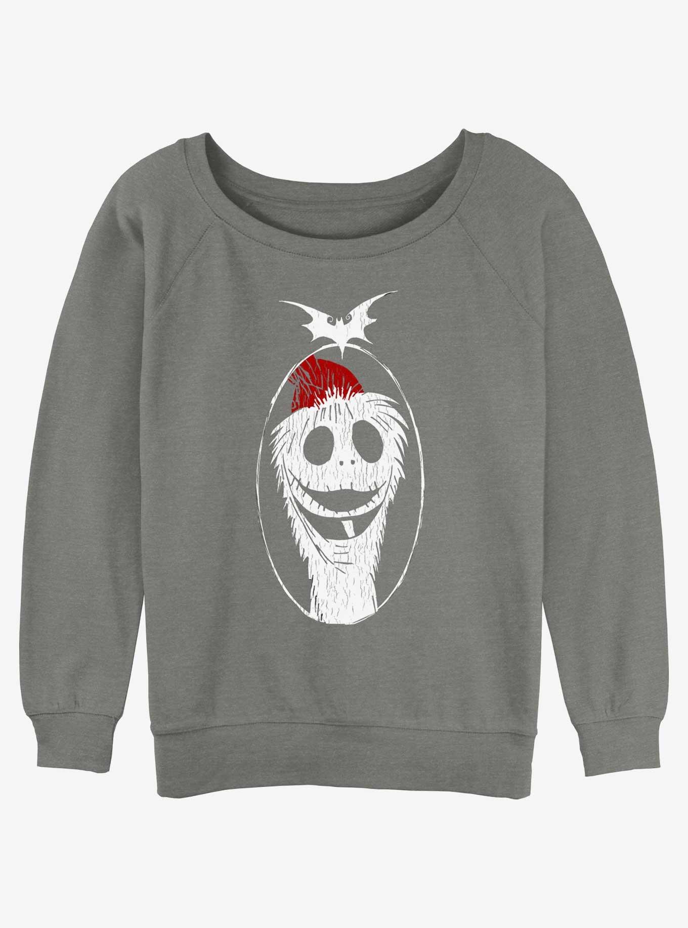 Disney The Nightmare Before Christmas Santa Jack Girls Slouchy Sweatshirt, , hi-res