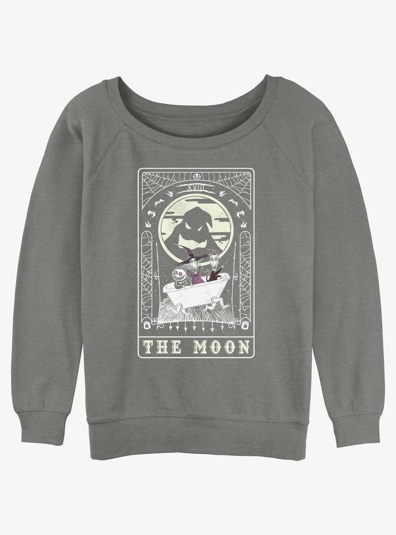 The Nightmare Before Christmas Oogie Boogie The Moon Tarot Card Girls Slouchy Sweatshirt, , hi-res