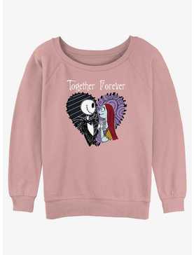 Disney The Nightmare Before Christmas Together Forever Jack and Sally Girls Slouchy Sweatshirt, , hi-res