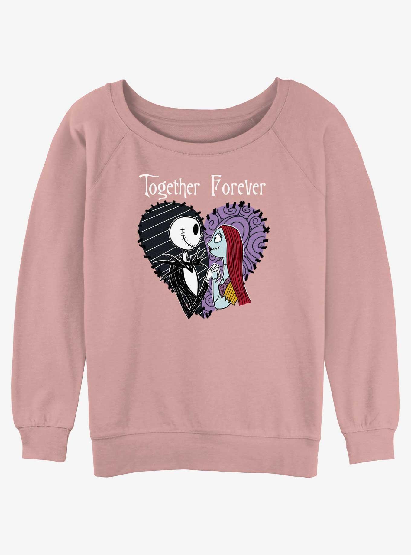 Disney The Nightmare Before Christmas Together Forever Jack and Sally Girls Slouchy Sweatshirt, , hi-res