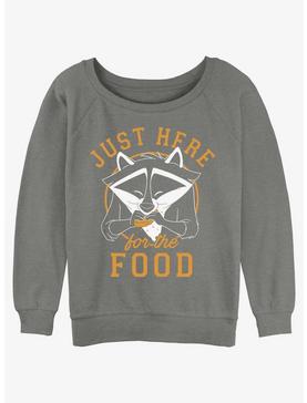Plus Size Disney Pocahontas Meeko Here For Food Girls Slouchy Sweatshirt, , hi-res