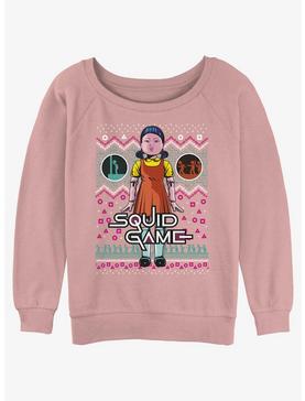 Plus Size Squid Game Red Light, Green Light Ugly Christmas Girls Slouchy Sweatshirt, , hi-res