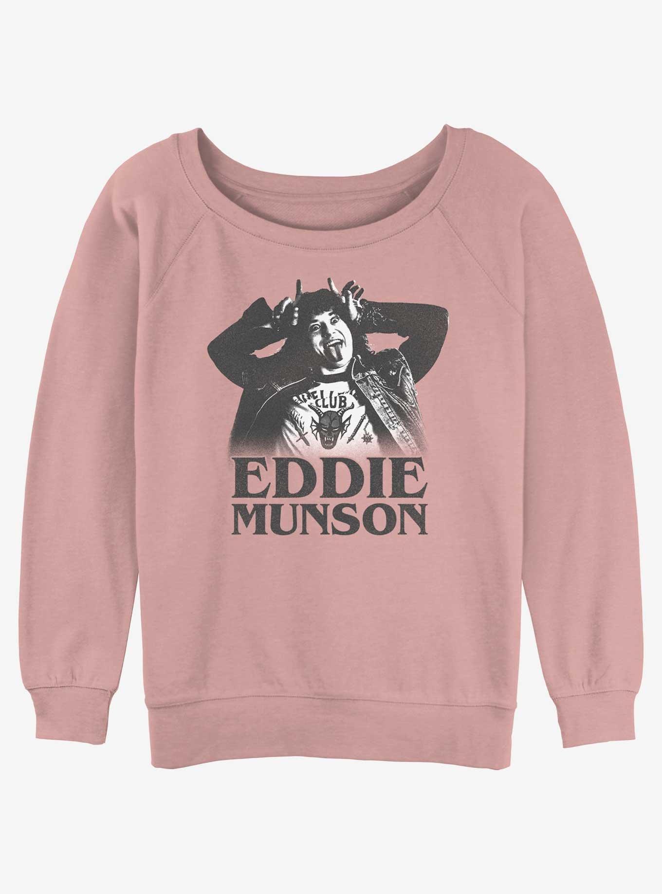 Stranger Things Munson Horns Girls Slouchy Sweatshirt, , hi-res