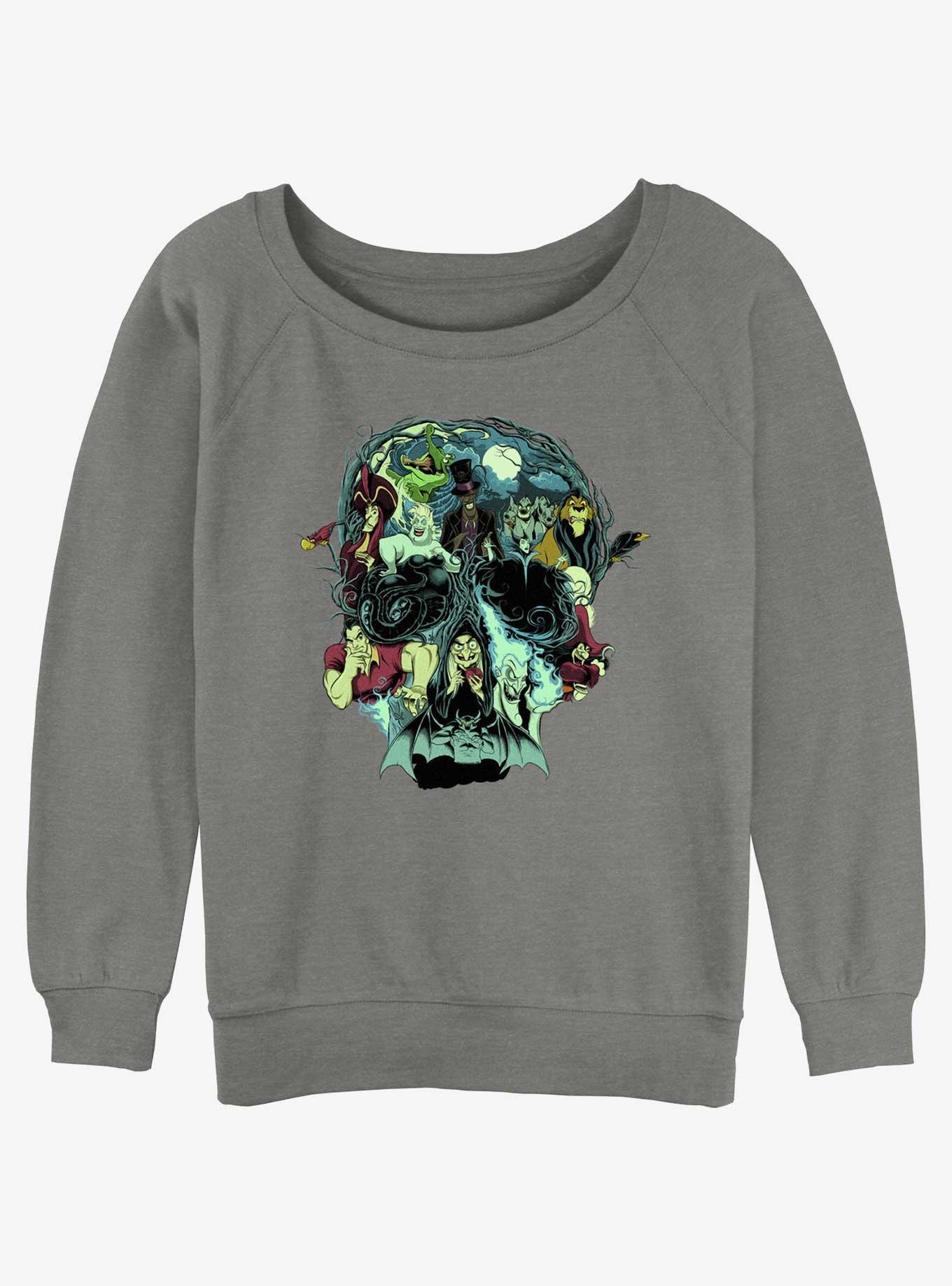 Disney Villains Wicked Things Girls Slouchy Sweatshirt, GRAY HTR, hi-res