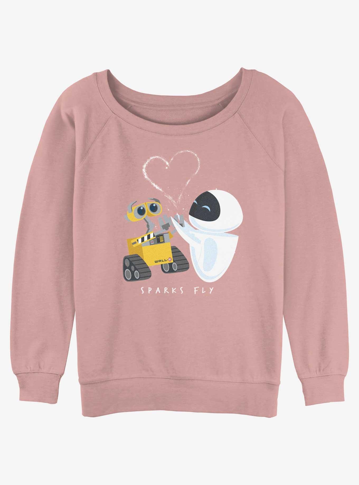 Disney Pixar Wall-E Sparks Fly Girls Slouchy Sweatshirt, DESERTPNK, hi-res