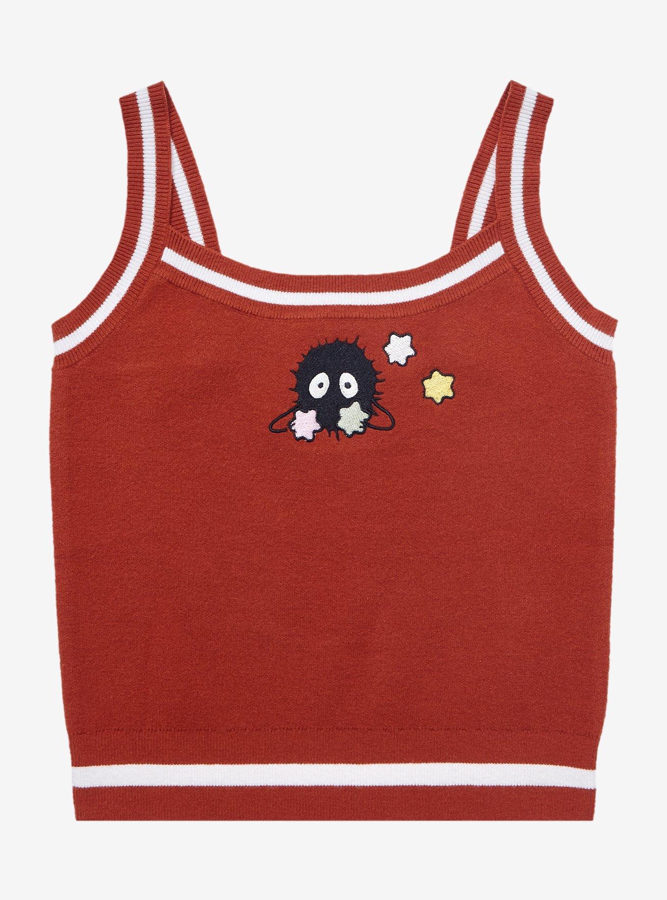 Studio Ghibli Spirited Away Soot Sprite Women's Plus Size Knit Tank Top - BoxLunch Exclusive, RED, hi-res