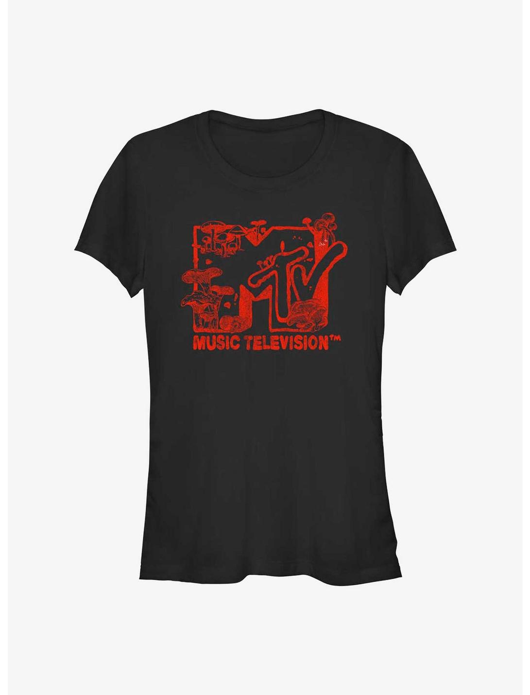 MTV Fungi Logo Girls T-Shirt, BLACK, hi-res