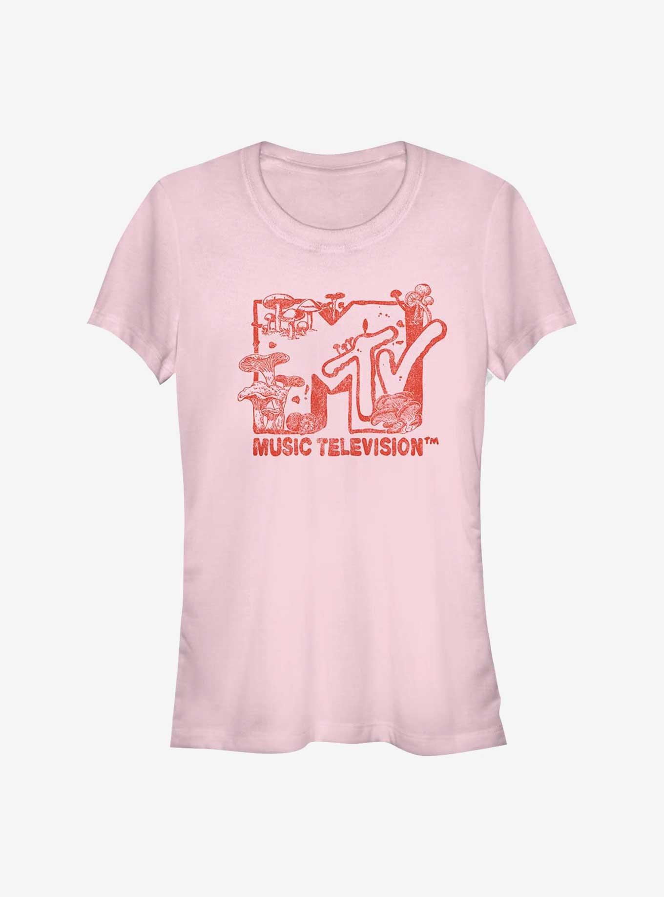 MTV Fungi Logo Girls T-Shirt, LIGHT PINK, hi-res