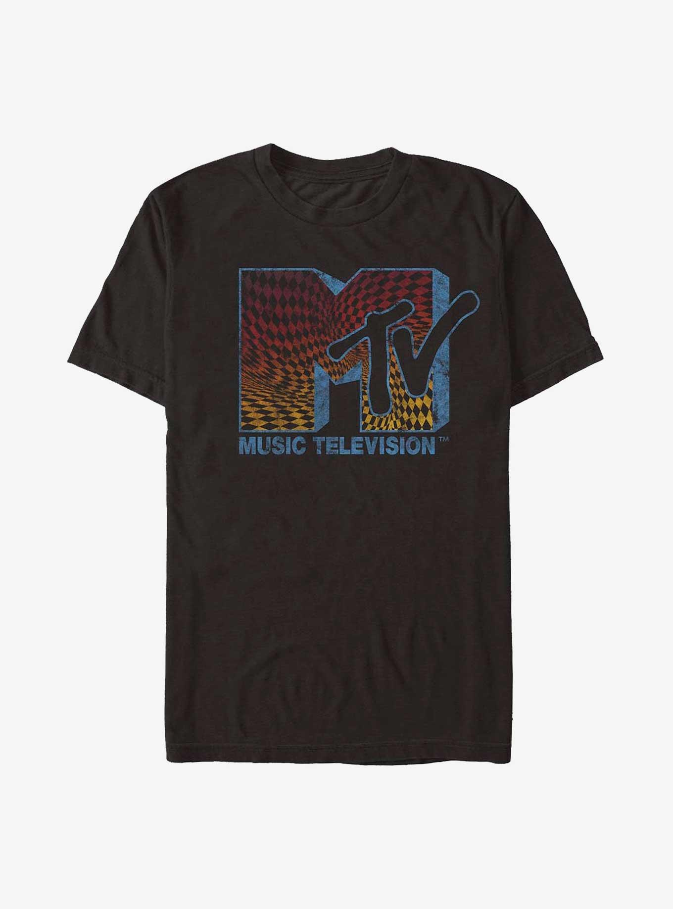 MTV Checker Grunge Logo T-Shirt, , hi-res