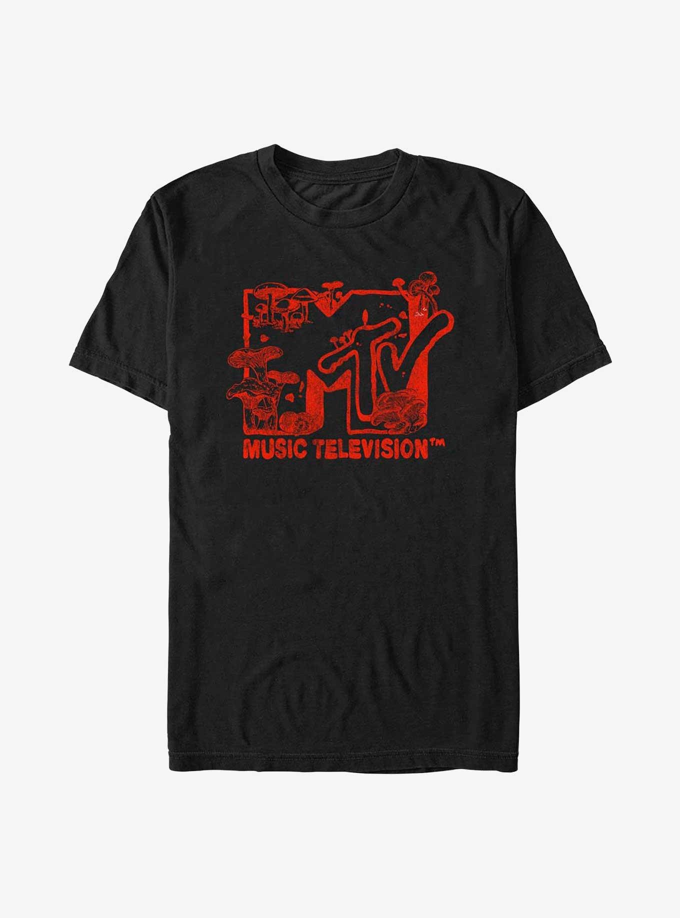 MTV Fungi Logo T-Shirt, BLACK, hi-res