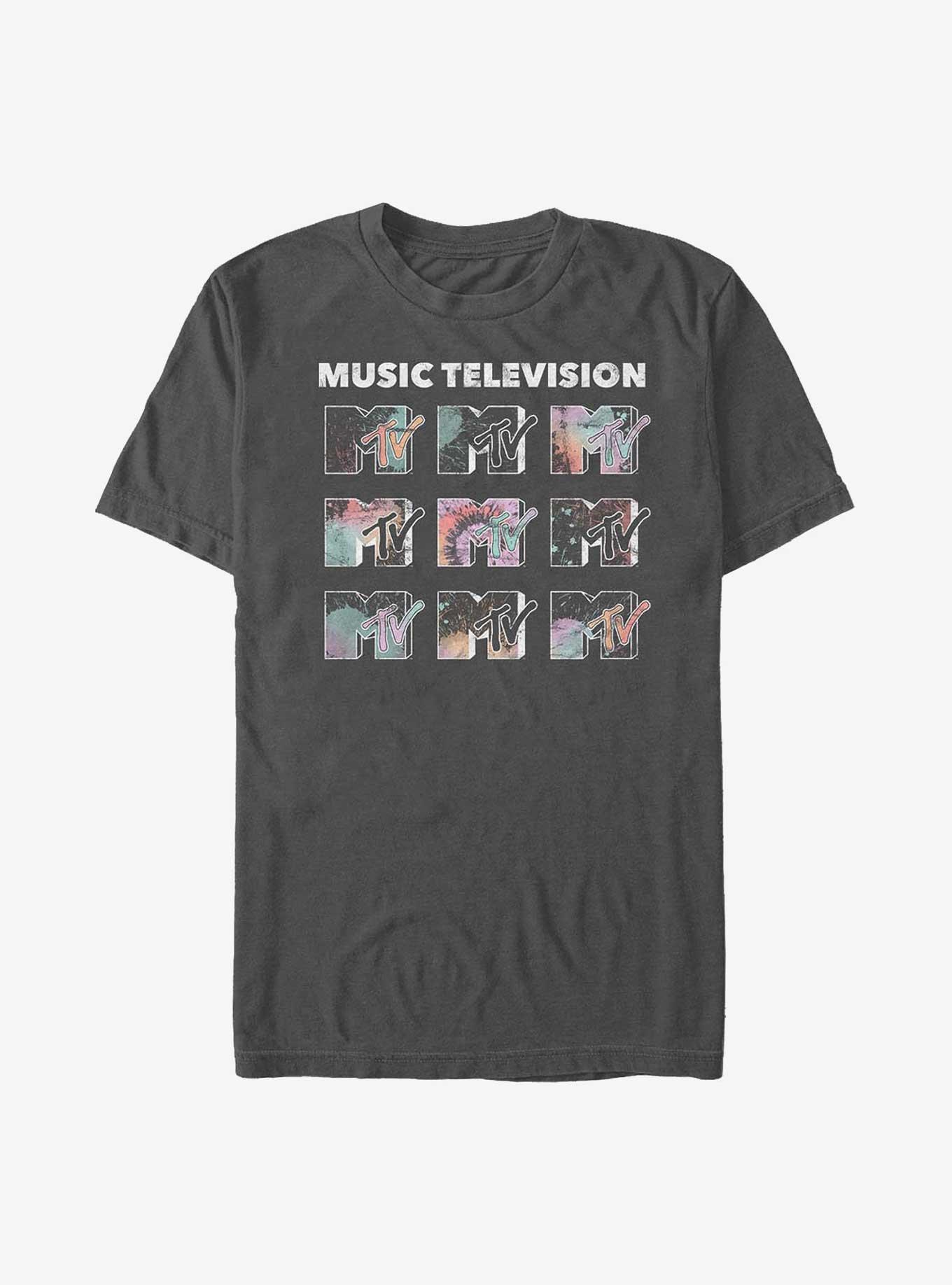 MTV Music Dye Logo T-Shirt, CHARCOAL, hi-res