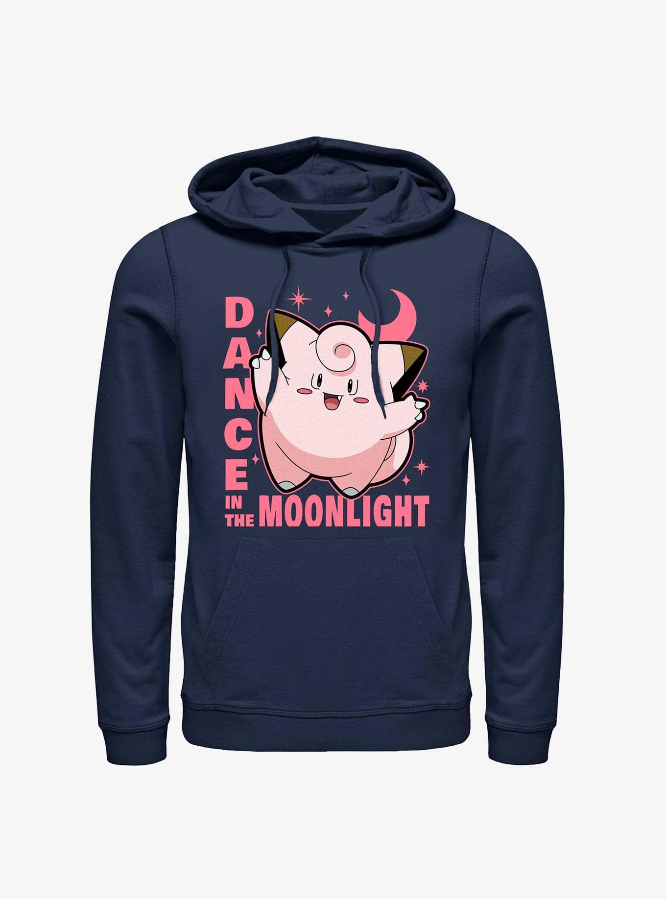 Pokemon Clefairy Dance In The Moonlight Hoodie, NAVY, hi-res