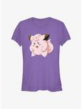 Pokemon Clefairy Pose Girls T-Shirt, PURPLE, hi-res