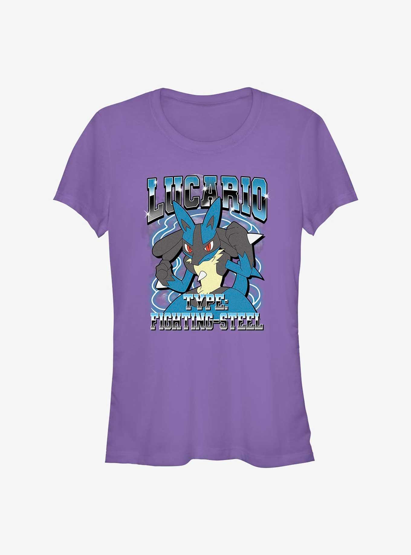 Pokemon Lucario Fighting Steel Girls T-Shirt, PURPLE, hi-res