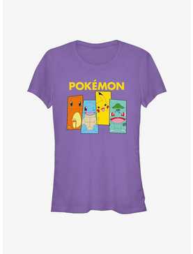 Pokemon Starter Pack Charmander, Squirtle, Pikachu, and Bulbasaur Girls T-Shirt, , hi-res