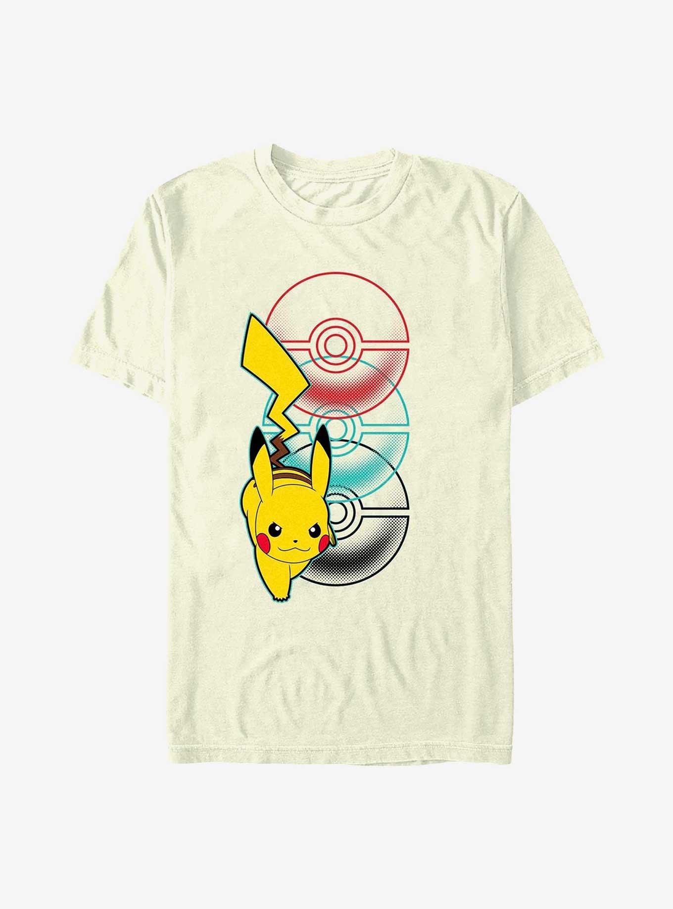 Pokemon Catch Pikachu T-Shirt, NATURAL, hi-res