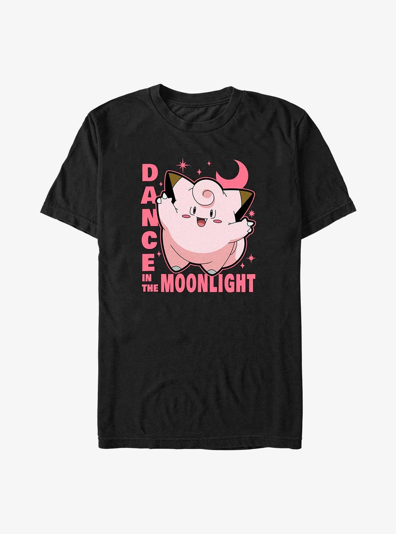 Pokemon Clefairy Dance In The Moonlight T-Shirt, BLACK, hi-res