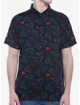 Dungeons & Dragons Logo Woven Button-Up, , hi-res