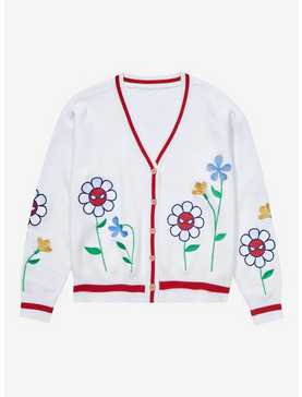 Marvel Spider-Man Flower Women's Plus Size Knit Cardigan - BoxLunch Exclusive, , hi-res
