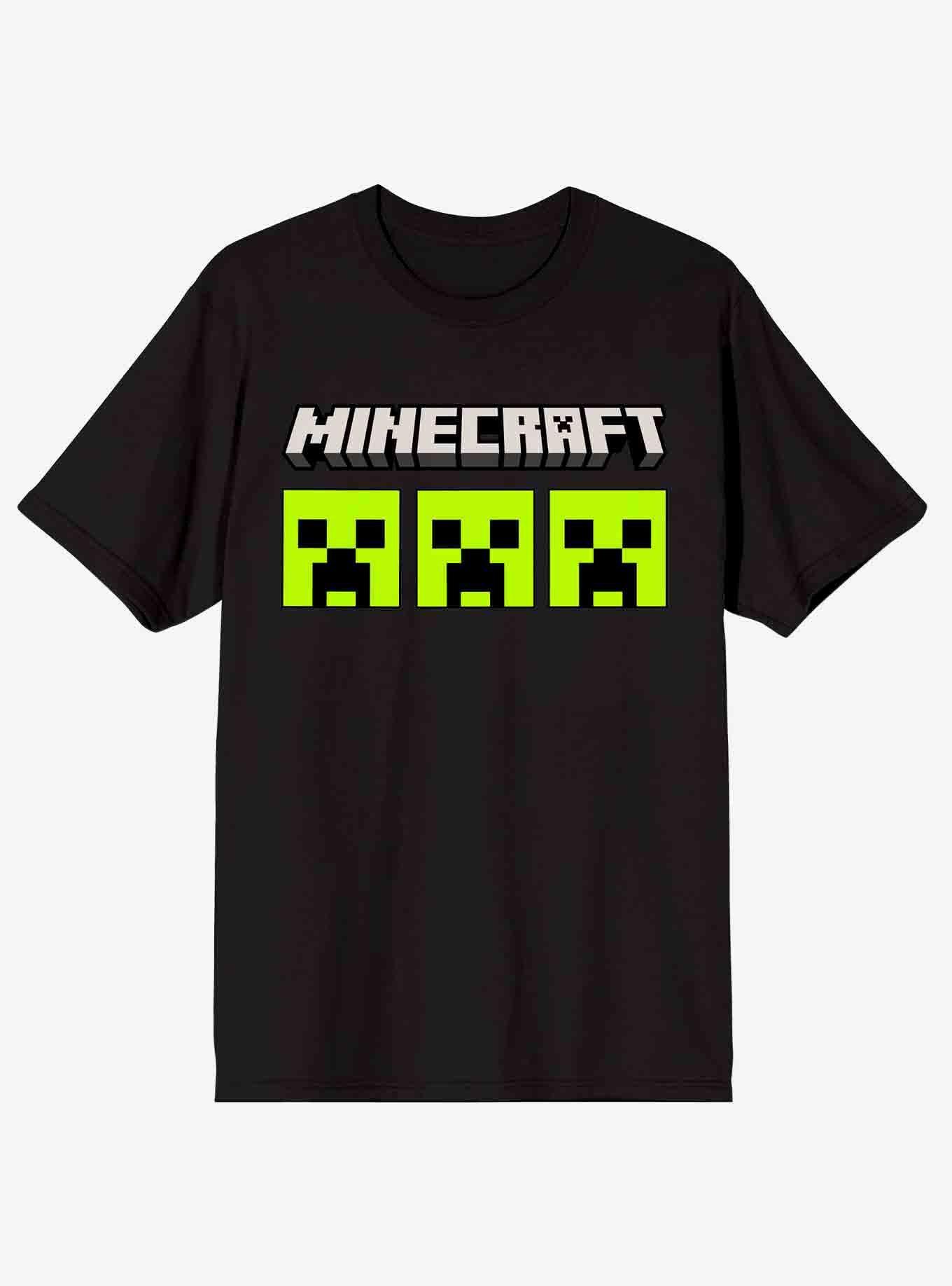 Minecraft Creeper Icon T-Shirt, BLACK, hi-res