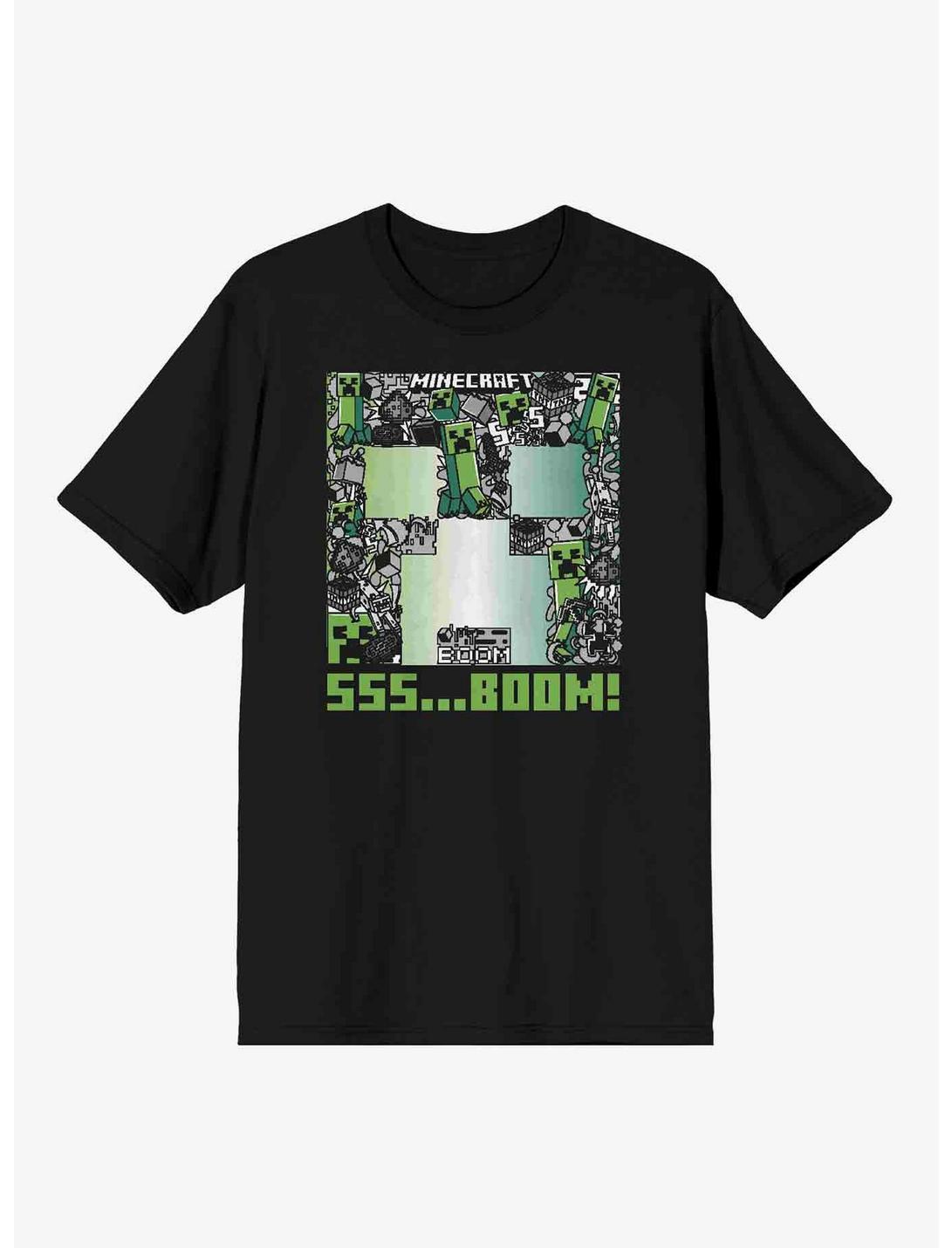 Minecraft Creeper SSS Boom T-Shirt, BLACK, hi-res
